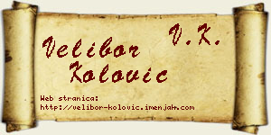 Velibor Kolović vizit kartica